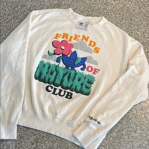 Adidas Cream Friends of Nature Club Crew Sweatshirt